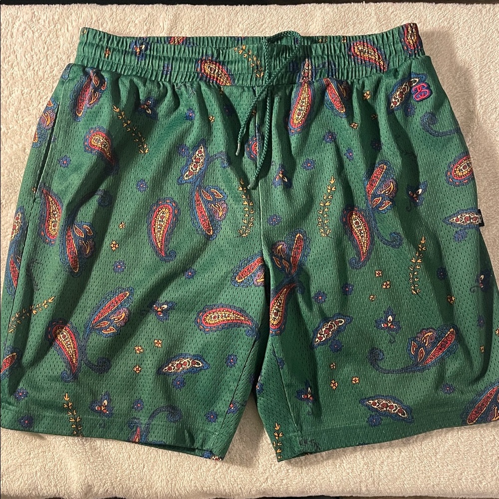 Stussy Teal Paisley Shorts